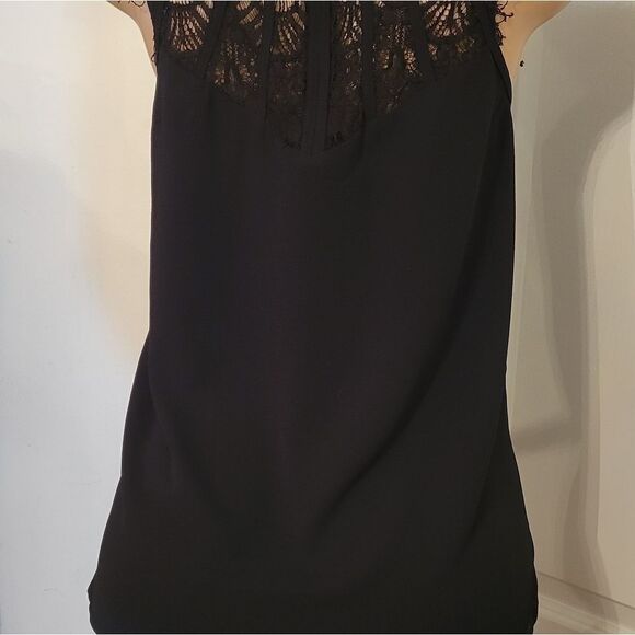 BRIXON IVY BLACK SHIRT WITH LACE DESIGN IN TOP - Picture 9 of 15